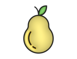 a 3d Pear on a transparent background png