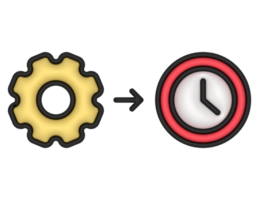 une 3d temps la gestion sur une transparent Contexte png