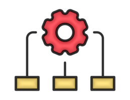 a 3d  Supply Chain on a transparent background png