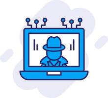 Fraud Line Filled Backgroud Icon vector