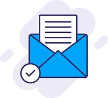 abierto correo electrónico línea lleno fondo icono vector