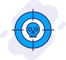 Targeted Line Filled Backgroud Icon vector