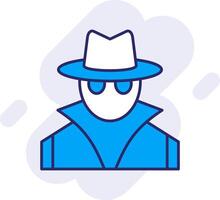 Spy Line Filled Backgroud Icon vector