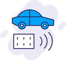 Remote Vehicle Line Filled Backgroud Icon vector