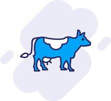 Cow Line Filled Backgroud Icon vector