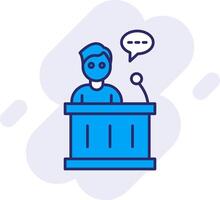 Speech Line Filled Backgroud Icon vector