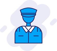 Pilot Line Filled Backgroud Icon vector