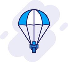 Parachuting Line Filled Backgroud Icon vector