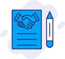 Agreement Line Filled Backgroud Icon vector