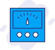 Voltage Indicator Line Filled Backgroud Icon vector