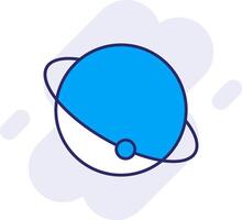Planet Line Filled Backgroud Icon vector