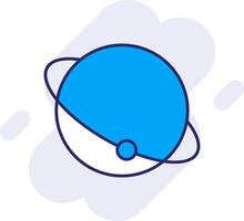 planeta línea lleno fondo icono vector