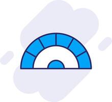 Protractor Line Filled Backgroud Icon vector