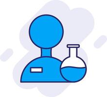 Scientist Line Filled Backgroud Icon vector