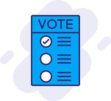 Number of vote Line Filled Backgroud Icon vector