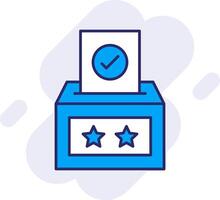 Voting Box Line Filled Backgroud Icon vector