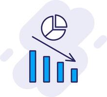 Pie Chart Line Filled Backgroud Icon vector