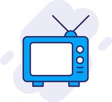 Television Line Filled Backgroud Icon vector