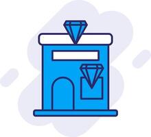 Jewelery Shop Line Filled Backgroud Icon vector