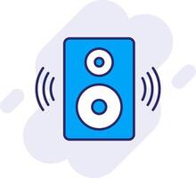 Speaker Line Filled Backgroud Icon vector