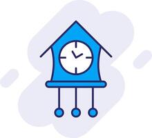 Cuckoo Clock Line Filled Backgroud Icon vector