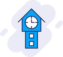 Tower Watch Line Filled Backgroud Icon vector