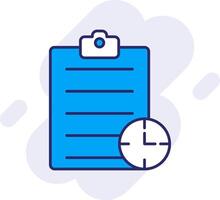 Waiting List Line Filled Backgroud Icon vector