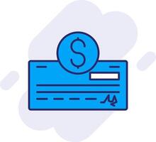 Pay Check Line Filled Backgroud Icon vector