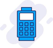 Card Reader Line Filled Backgroud Icon vector