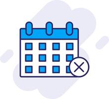 Cancel Event Line Filled Backgroud Icon vector