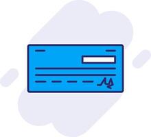 banco cheque línea lleno fondo icono vector