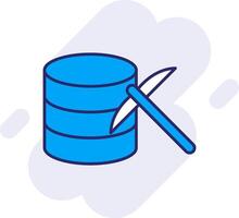 Data Mining Line Filled Backgroud Icon vector