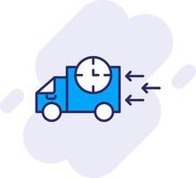 Fast Delivery Line Filled Backgroud Icon vector