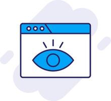 Visualization Line Filled Backgroud Icon vector
