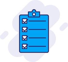 Checklist Line Filled Backgroud Icon vector