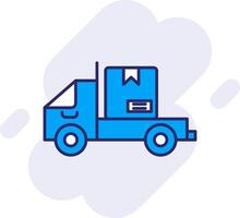 Shipped Line Filled Backgroud Icon vector