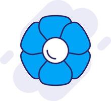 Hydrangea Line Filled Backgroud Icon vector