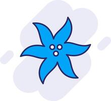 Bluebell Line Filled Backgroud Icon vector