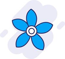 Alpine Forget Me Not Line Filled Backgroud Icon vector