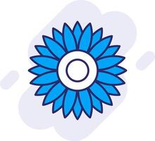 Dahlia Line Filled Backgroud Icon vector