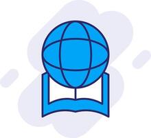 Global Education Line Filled Backgroud Icon vector