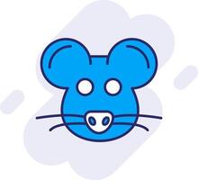 ratón línea lleno fondo icono vector