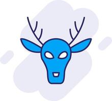 Deer Line Filled Backgroud Icon vector