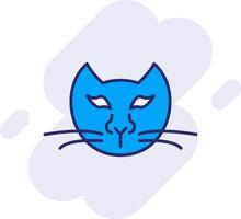 gato línea lleno fondo icono vector