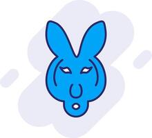 Kangaroo Line Filled Backgroud Icon vector