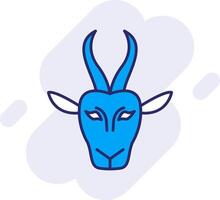 Gazelle Line Filled Backgroud Icon vector