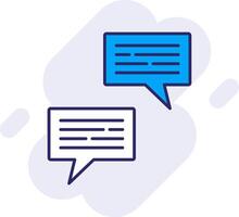 Conversation Line Filled Backgroud Icon vector