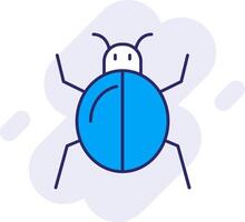 Bug Line Filled Backgroud Icon vector