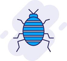 Bug Line Filled Backgroud Icon vector