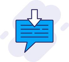 Received Message Line Filled Backgroud Icon vector